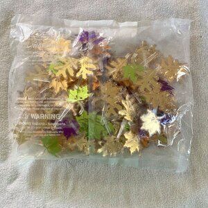 Decopac Cupcake Picks Toppers Decopics Autumn Leaves Foil 144 Count Thanksgiving